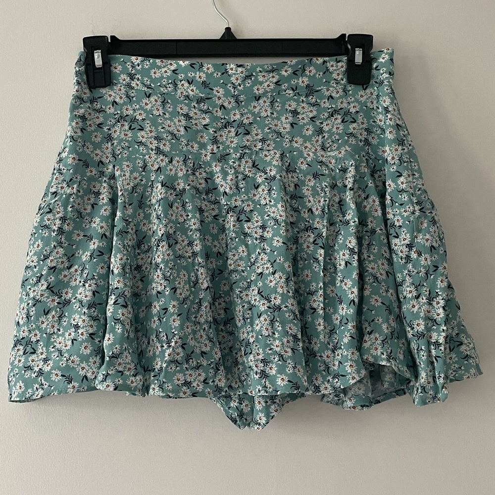 Zara Floral Mini Skort Skirt